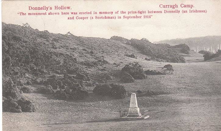 Donnelly's Hollow Postcard Showing Curragh Kildare.