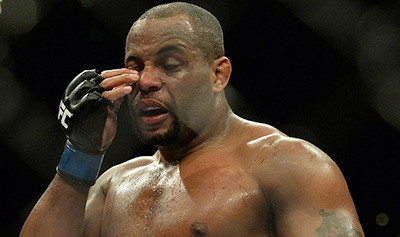 Daniel Cormier Wiping Face At Ufc 182.