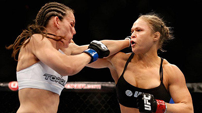 Ronda Rousey Against Alexis Davis In The Ufc.