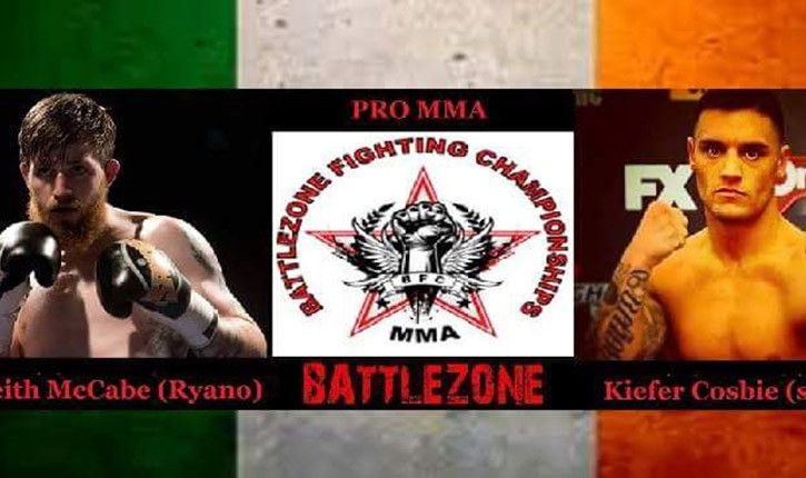 Keith Mccabe Vs Kiefer Crosbie Battle Zone 15 Poster.