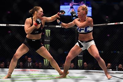 Ronda Rousey Vs Holly Holm Ufc 193 In The Cage.