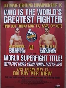 Ufc 9 Poster With Ken Shamrock And Dan Severn. 