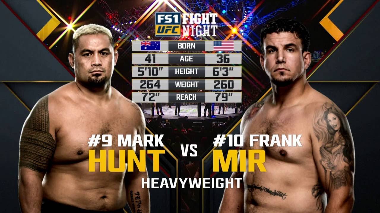 Ufc Fight Night 85 Mark Hunt Vs Frank Mir Ufc Fight.