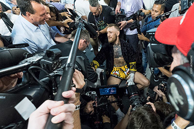 Conor Mcgregor Being Interviewed Pre Floyd Mayweather Fight.