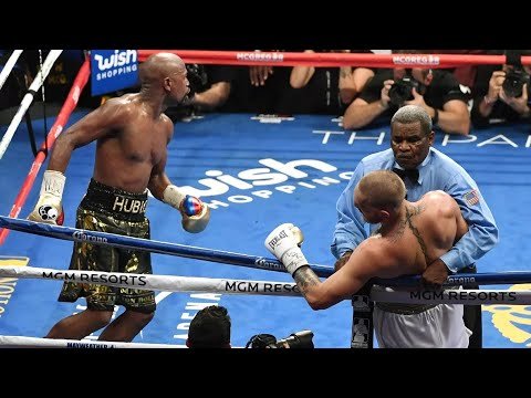 Conor Mcgregor Is Stopped Bt Floyd Mayweather In Boxing.