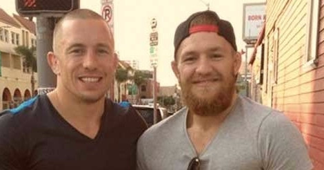 Conor Mcgregor With Georges St-Pierre On The Street.