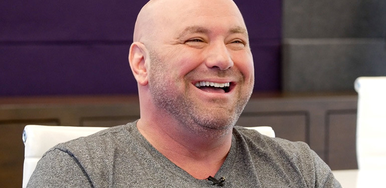 Dana White Laughing While Being Interviewed.