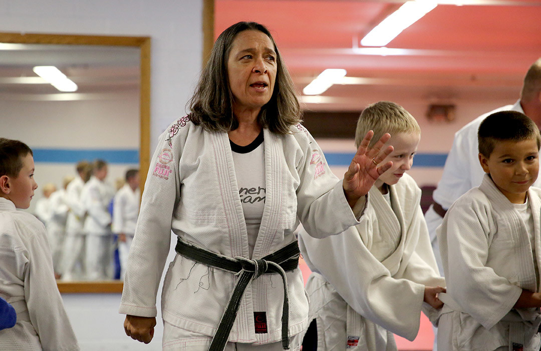 Mother Of Ronda Rousey Teaching Judo.