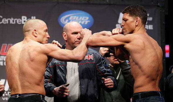 Nick Diaz Against Georges St Pierre In The Ufc.