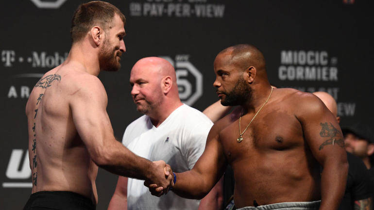Stipe Miocic And Daniel Cormier Face Off.