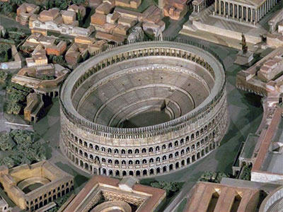 The World Famous Colosseum In Rome.