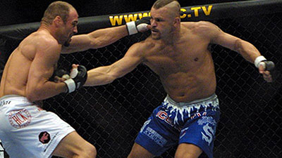 Randy Couture And Chuck Liddell Competing At Ufc 52.